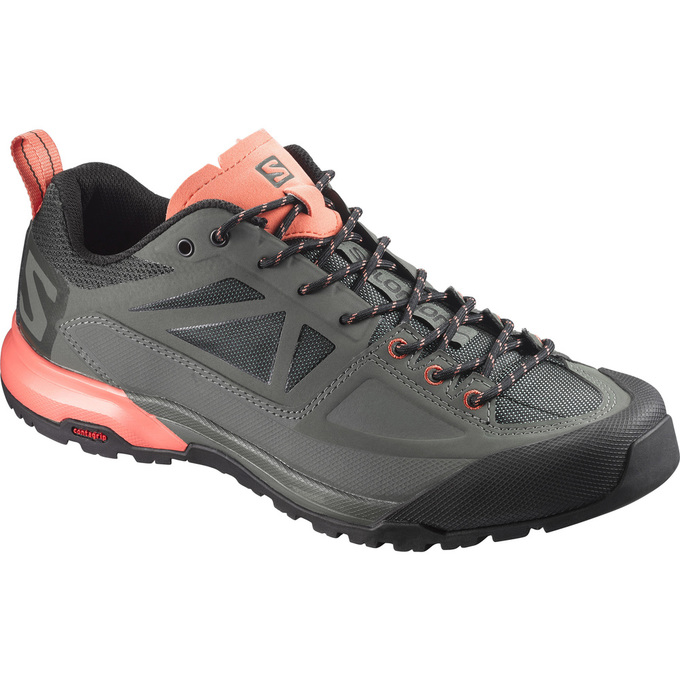 SALOMON X ALP SPRY W Philippines - Women's Hiking Boots - Dark Grey/Coral | 698175-IHM